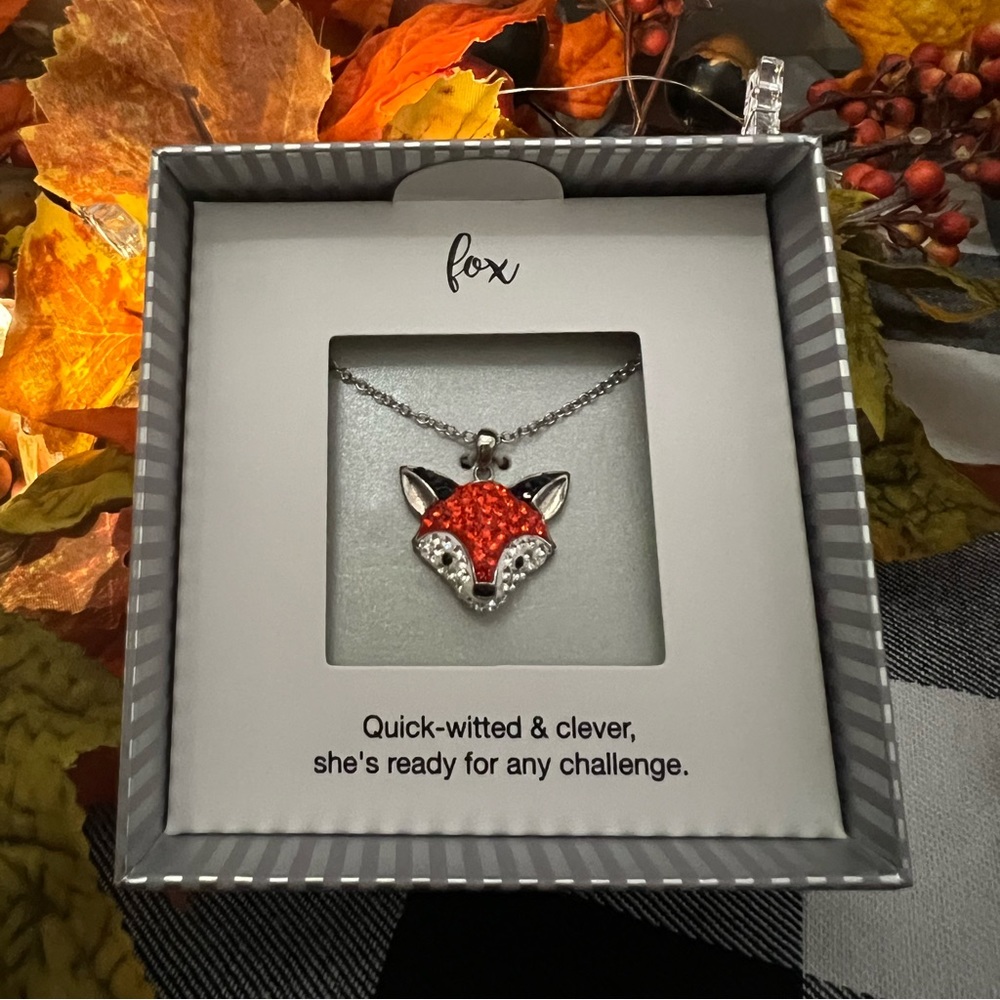 Pave Crystal FOX Pendant